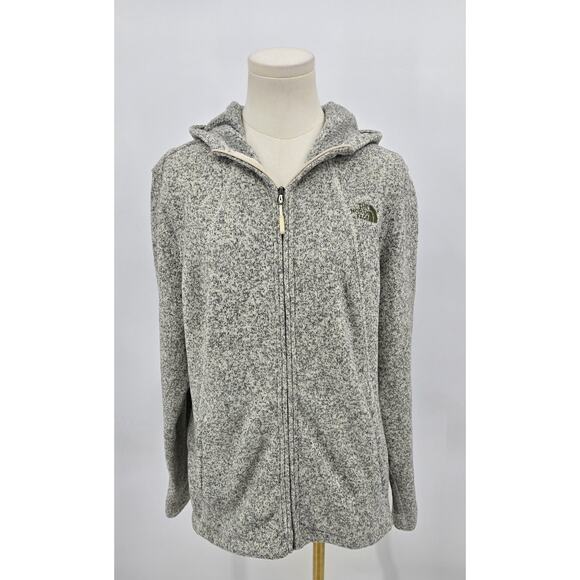 The North Face Women's Osito Full Zip Hoodie in Medium Grey Heather - Picture 1 of 5